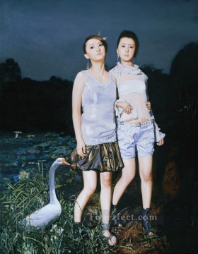 中国 Painting - 失楽園の中国の女の子